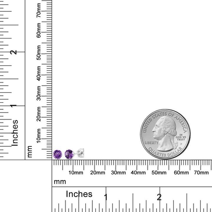 Amethyst - February_Earrings in 925 Sterling Silver