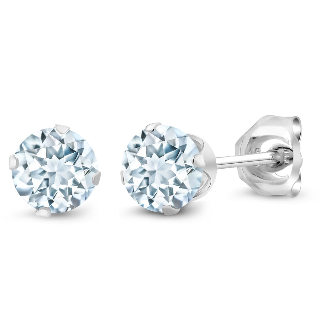 Aquamarine - March_Earrings in 925 Sterling Silver