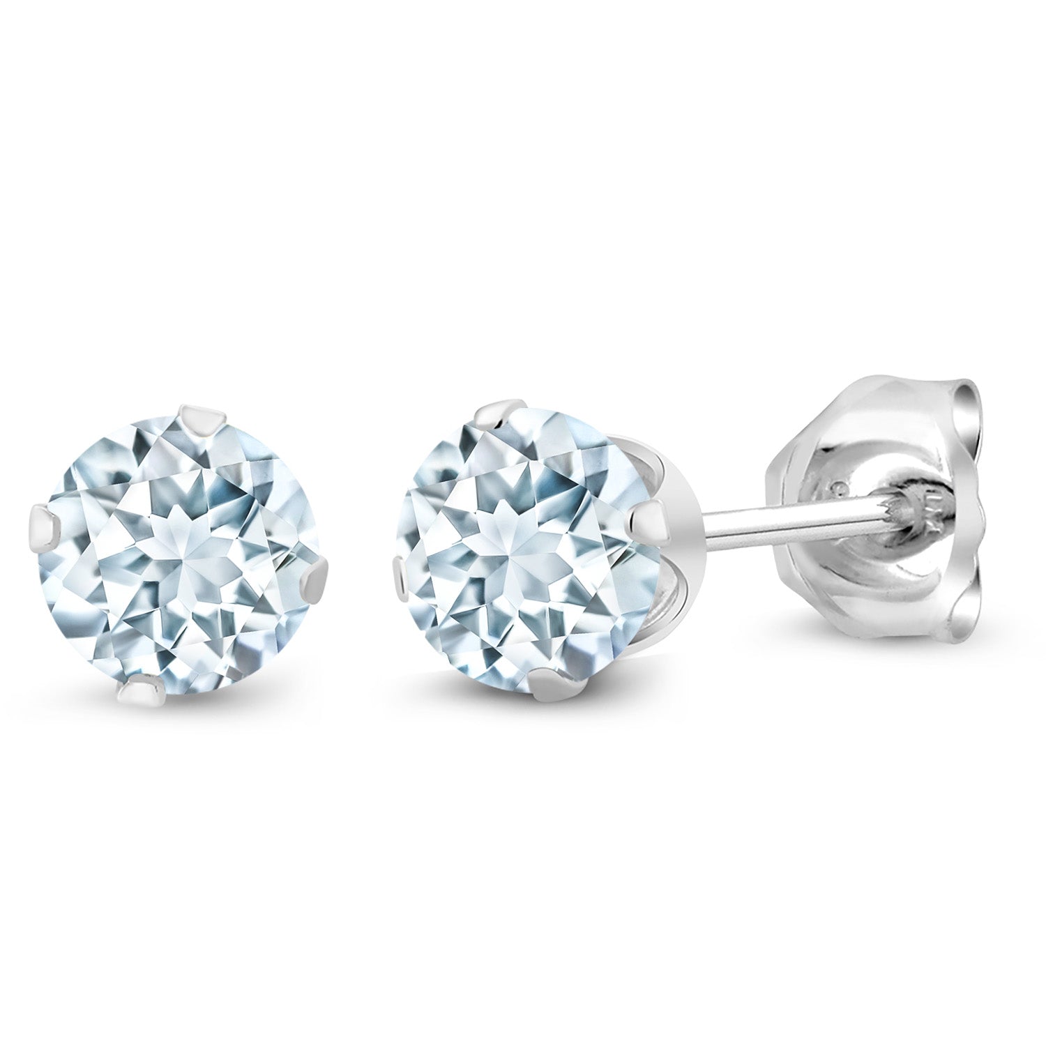 Aquamarine - March_Earrings in 925 Sterling Silver