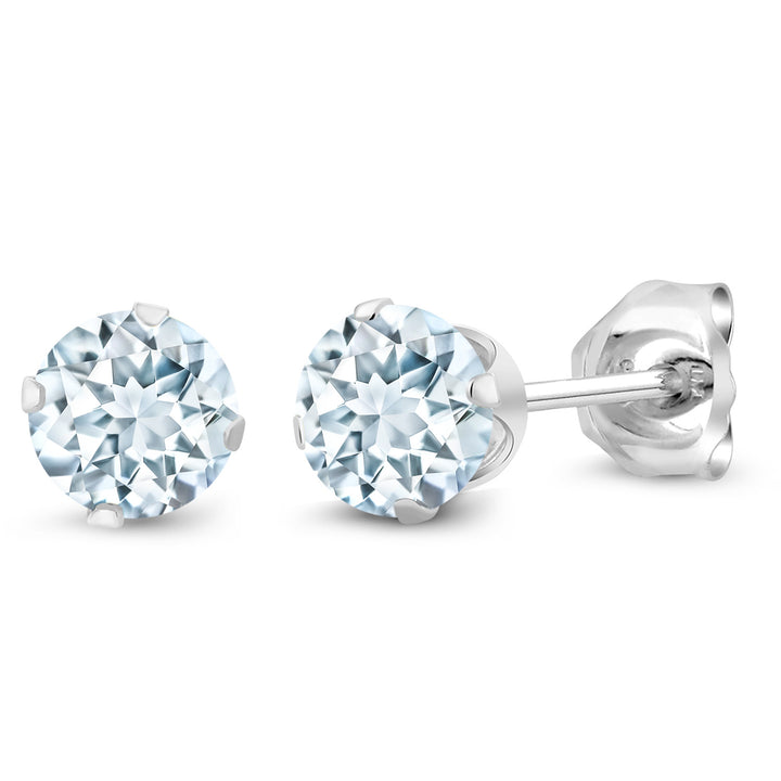 Aquamarine - March_Earrings in 925 Sterling Silver