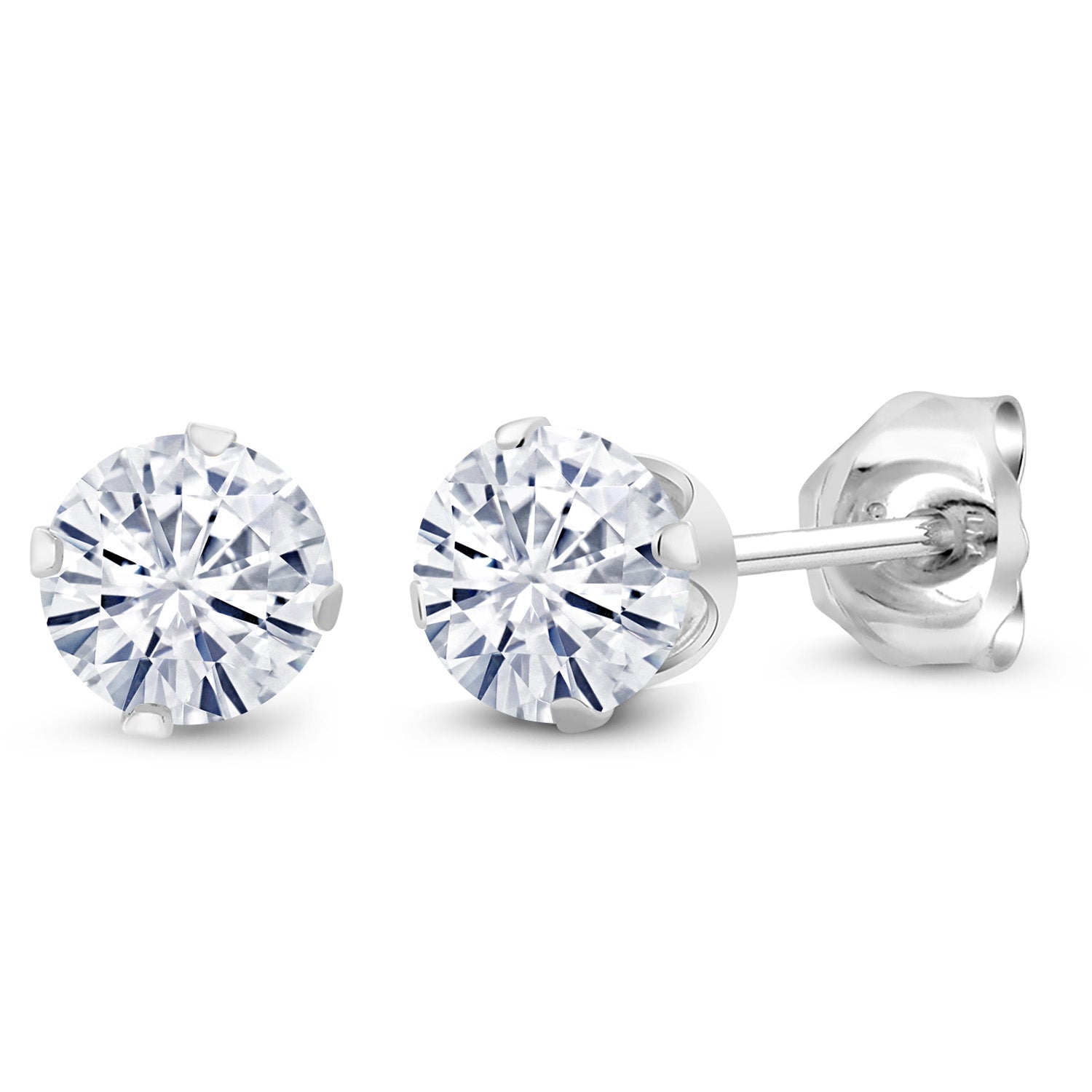Moissanite - April_Earrings in 925 Sterling Silver