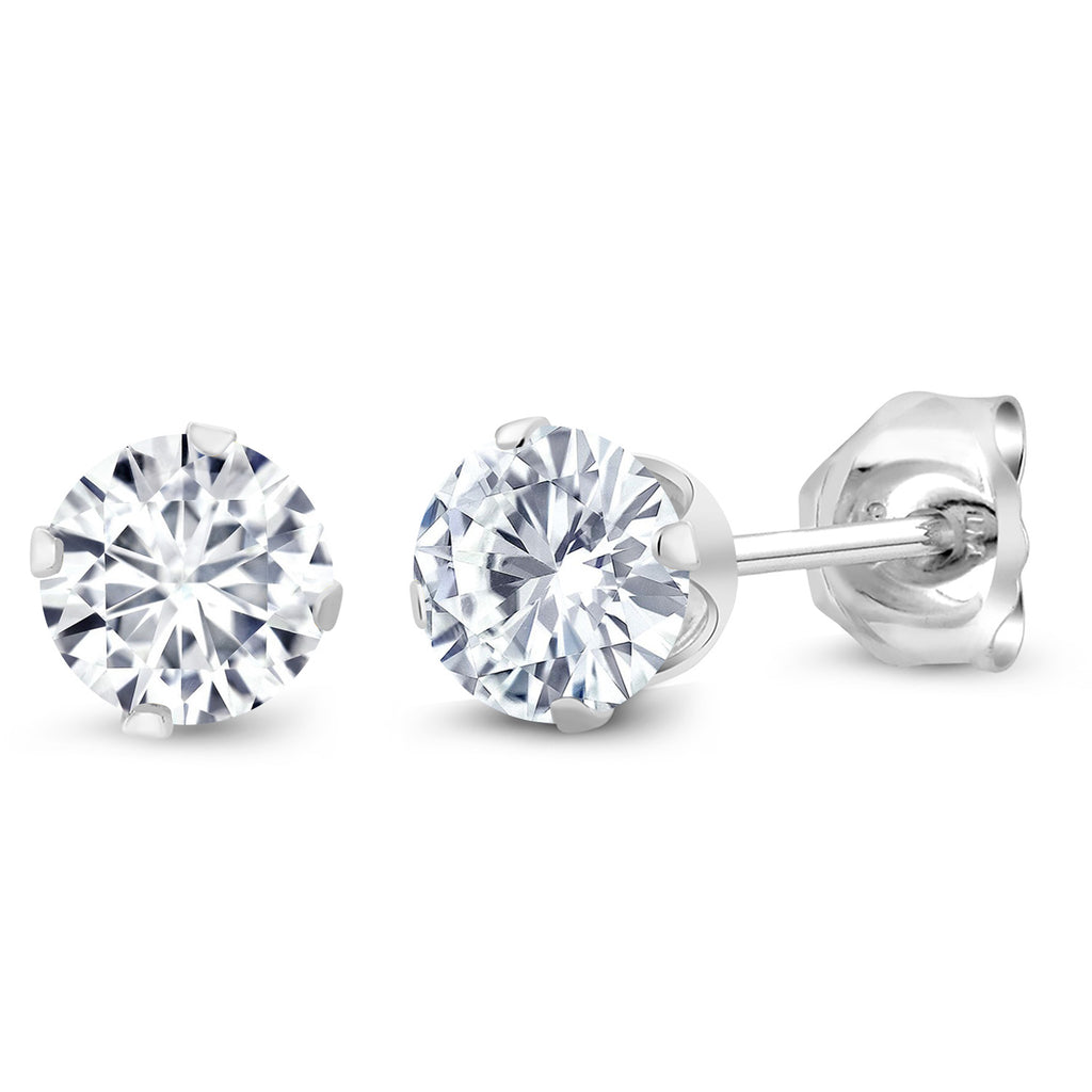 White Lab Grown Diamond_Earrings in 925 Sterling Silver