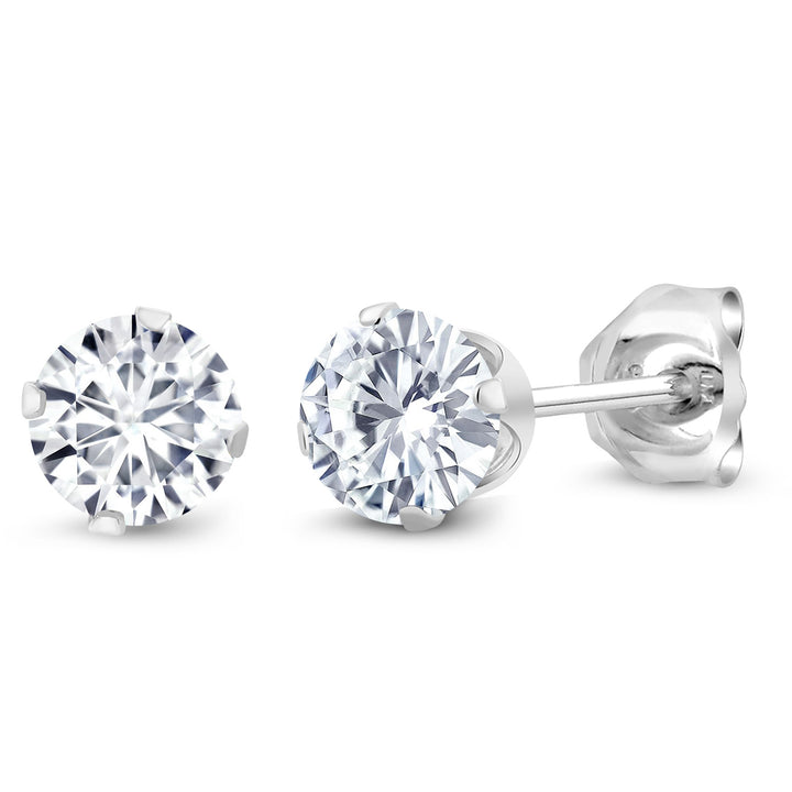White Lab Grown Diamond_Earrings in 925 Sterling Silver