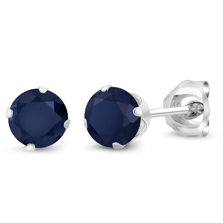 Blue Sapphire - September_Earrings in 925 Sterling Silver