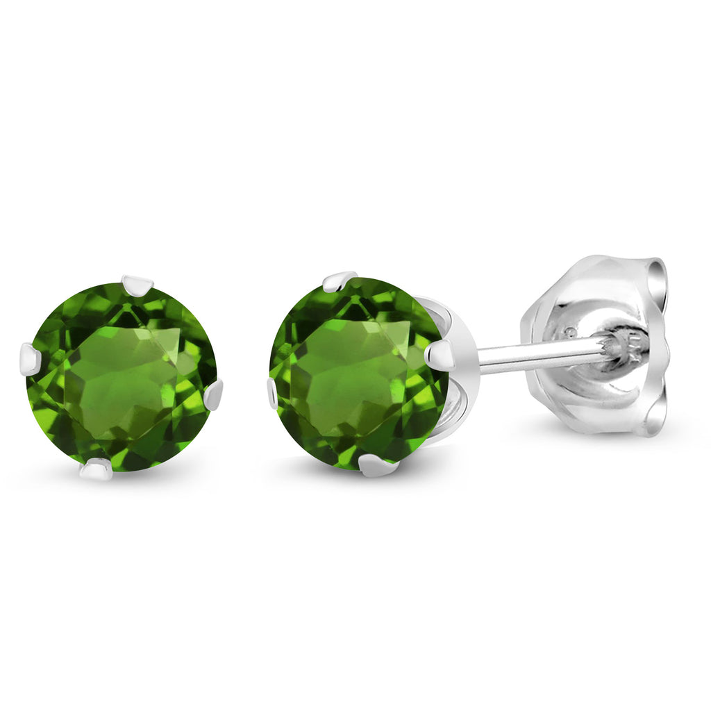 Green Tourmaline - October_Earrings in 925 Sterling Silver