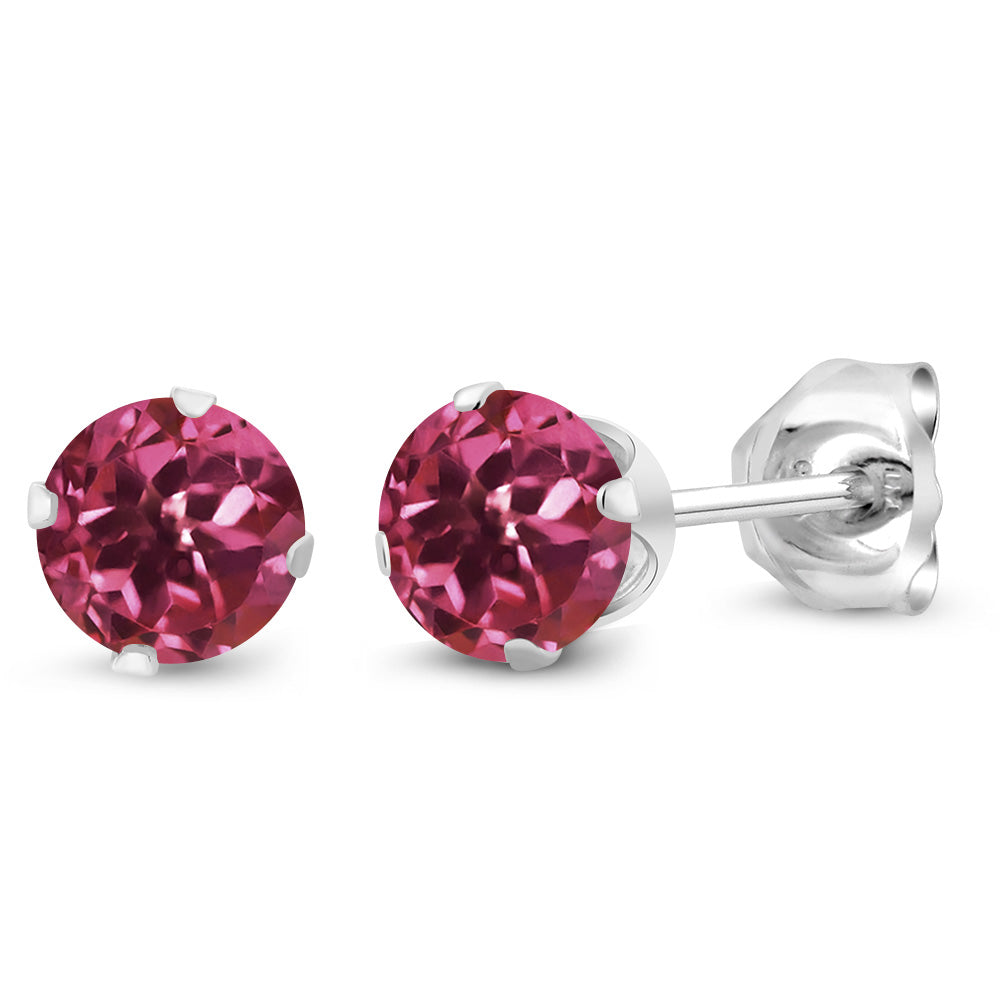 Pink Tourmaline - October_Earrings in 925 Sterling Silver