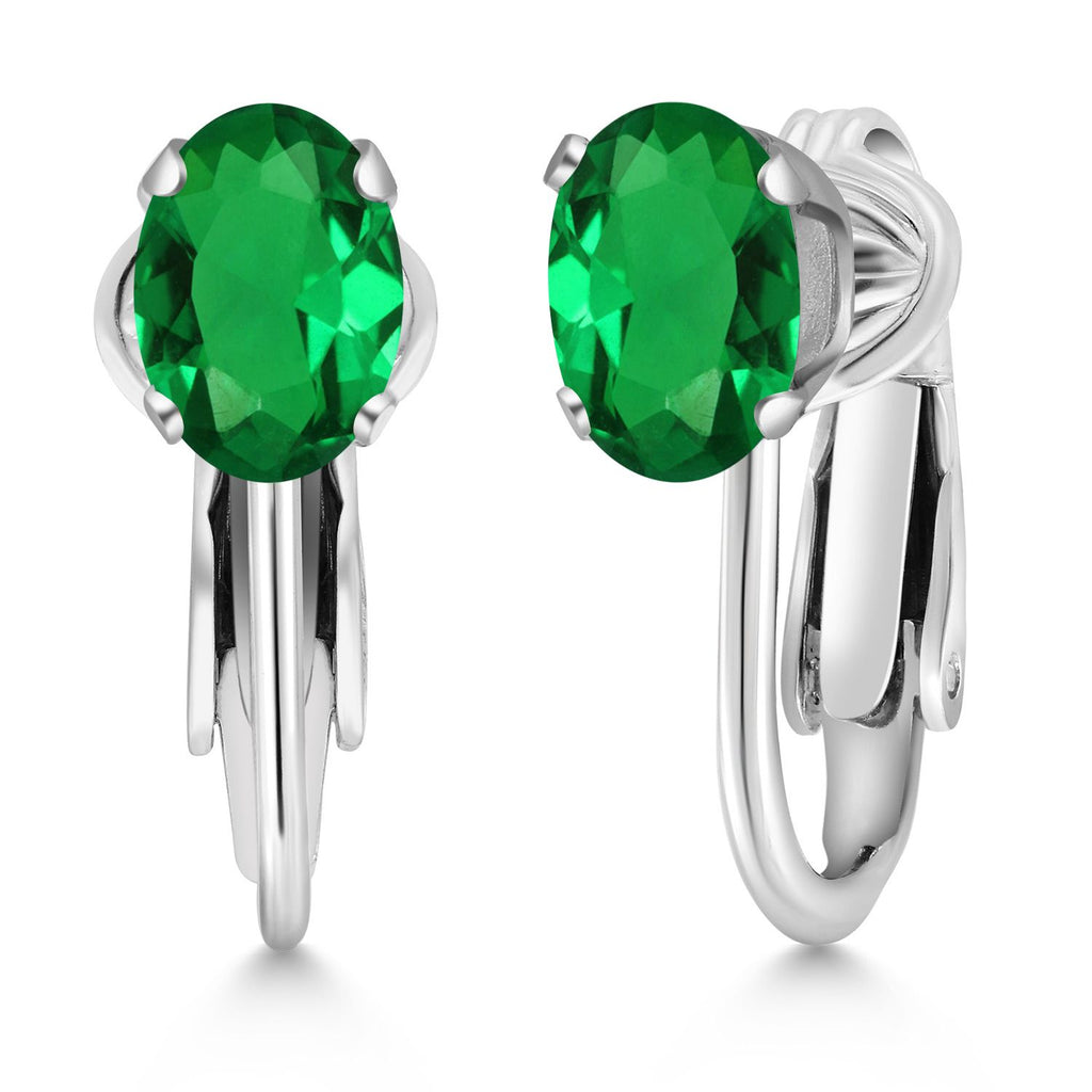 Nano Emerald_Earrings in 925 Sterling Silver