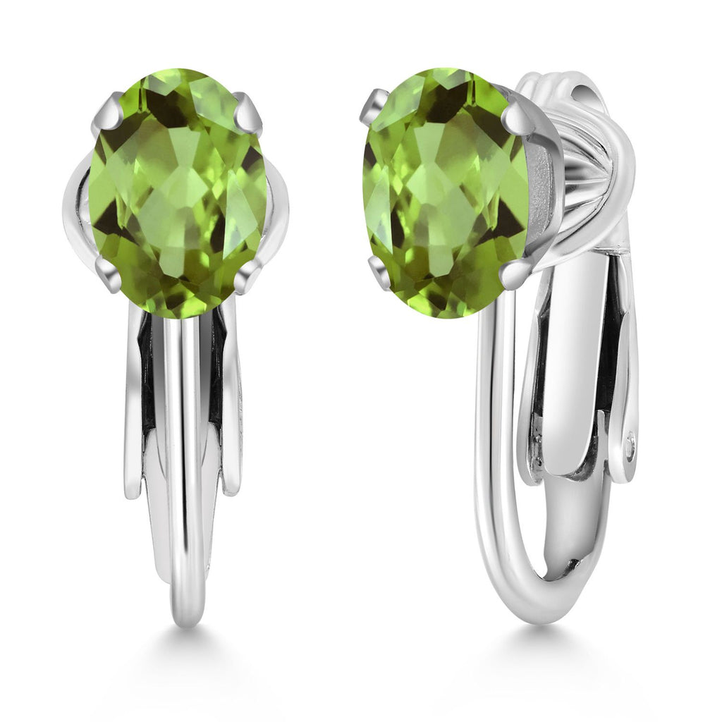 Peridot - August_Earrings in 925 Sterling Silver