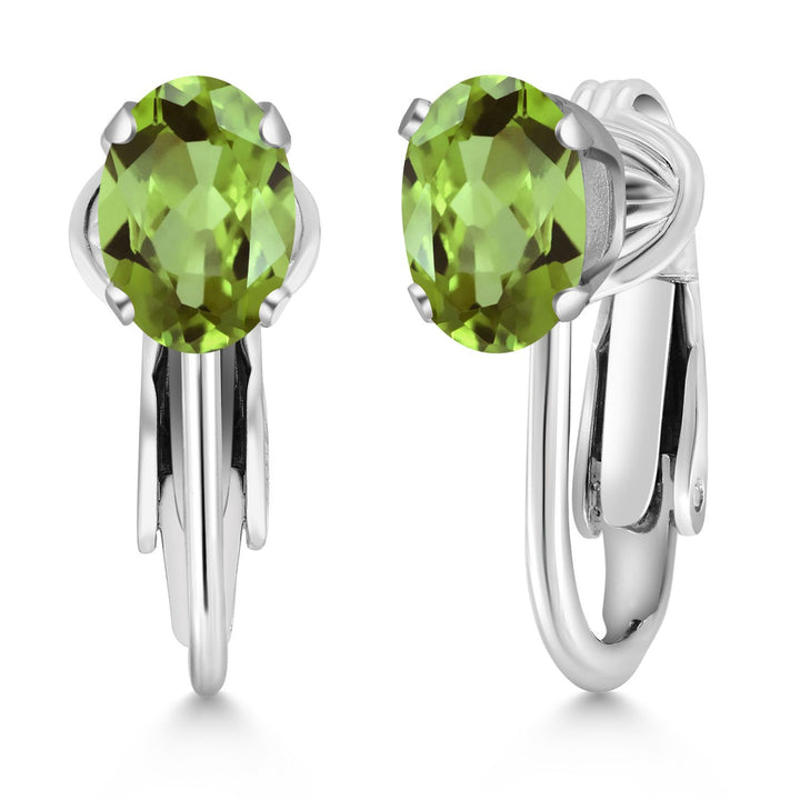 Peridot - August_Earrings in 925 Sterling Silver
