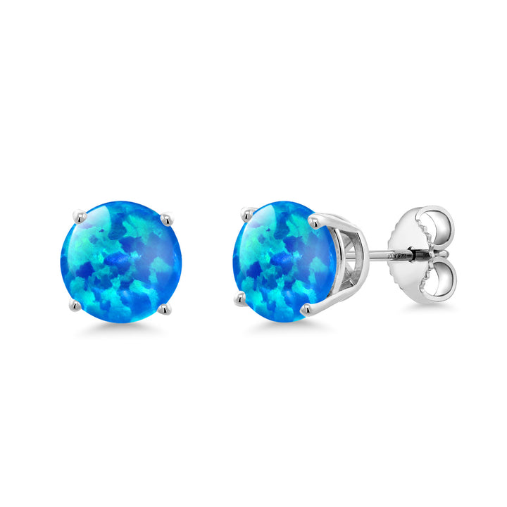2-4 Cttw Round Gemstone Birthstone Stud Earrings For Women Men | 925 Sterling Silver | Round 7MM | Fine Jewelry Gifts for Women Her Mom Wife Men
