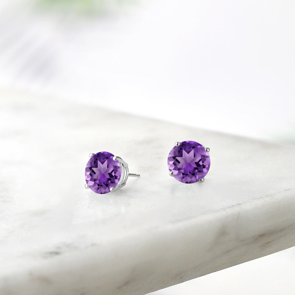 Amethyst - February_Earrings in 925 Sterling Silver