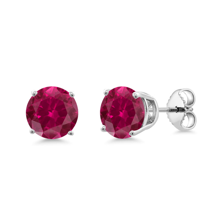 2-4 Cttw Round Gemstone Birthstone Stud Earrings For Women Men | 925 Sterling Silver | Round 7MM | Fine Jewelry Gifts for Women Her Mom Wife Men