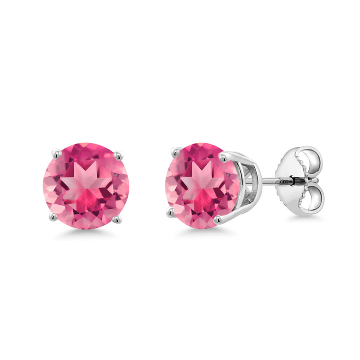 2-4 Cttw Round Gemstone Birthstone Stud Earrings For Women Men | 925 Sterling Silver | Round 7MM | Fine Jewelry Gifts for Women Her Mom Wife Men