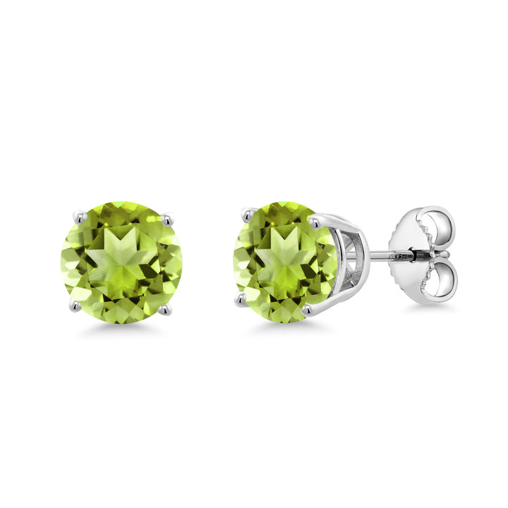 2-4 Cttw Round Gemstone Birthstone Stud Earrings For Women Men | 925 Sterling Silver | Round 7MM | Fine Jewelry Gifts for Women Her Mom Wife Men