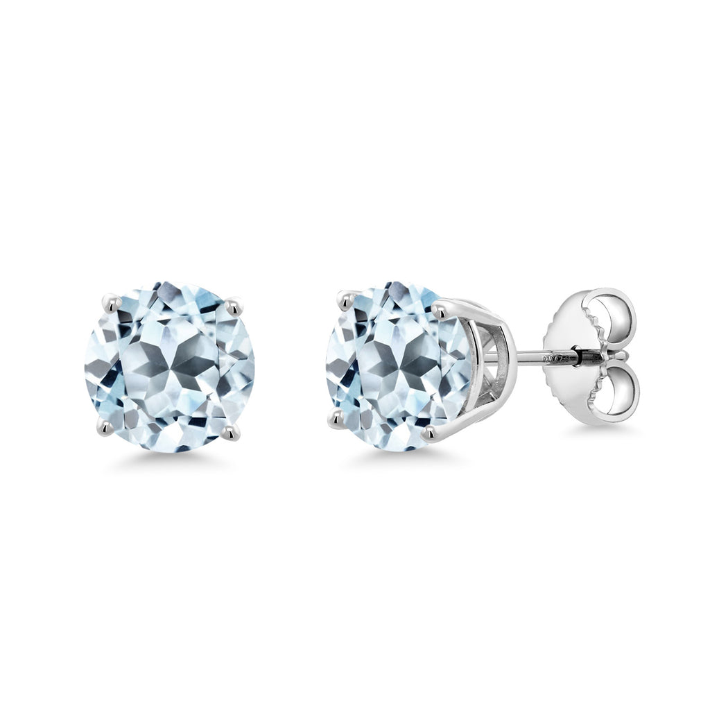 Sky Blue Topaz - November_Earrings in 925 Sterling Silver