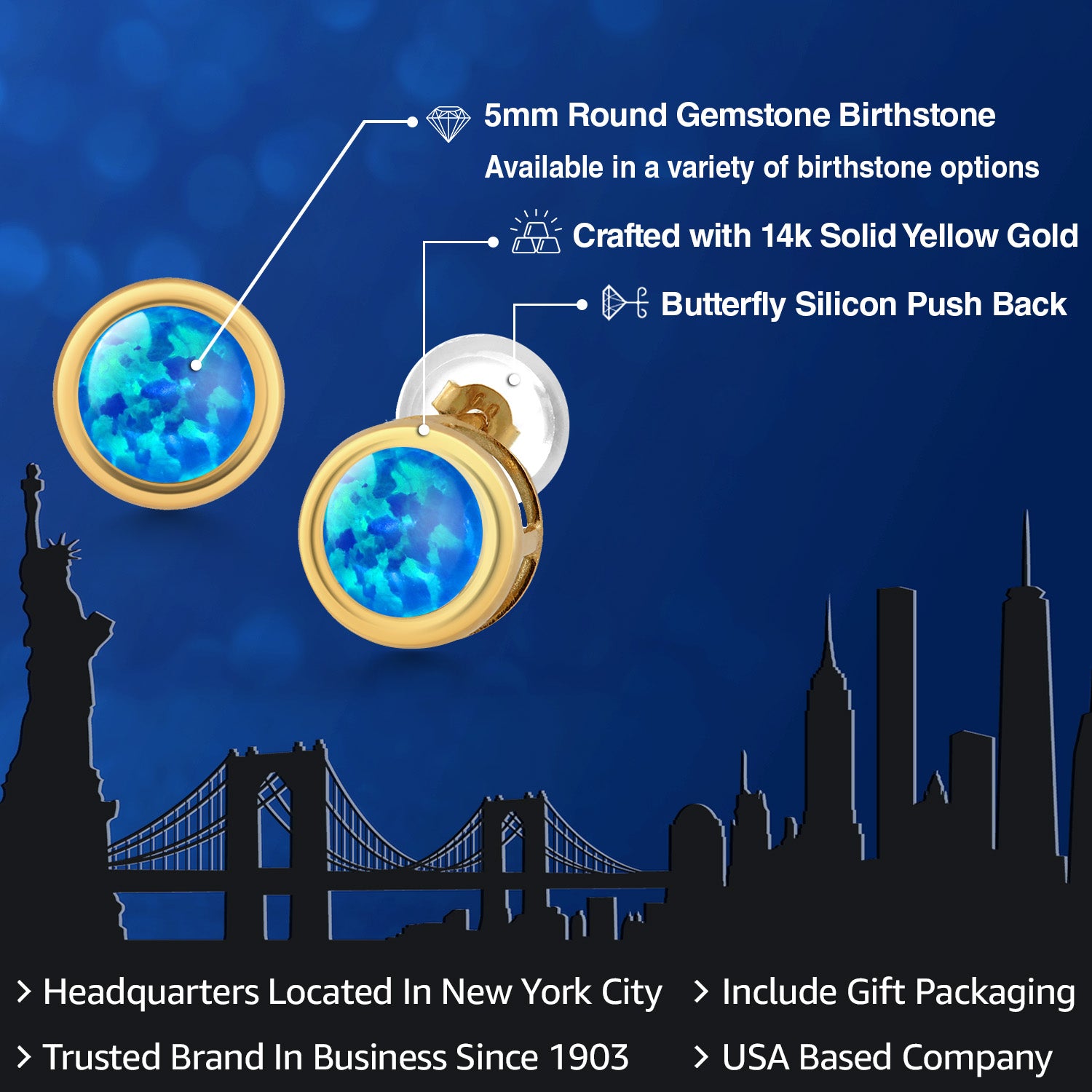 Earrings in 14K Yellow Gold