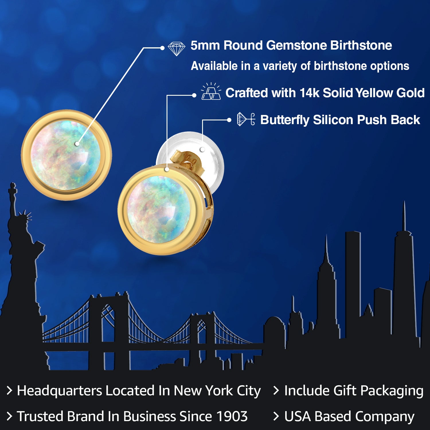 Earrings in 14K Yellow Gold