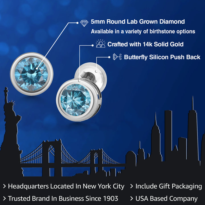 Earrings in 14K White Gold