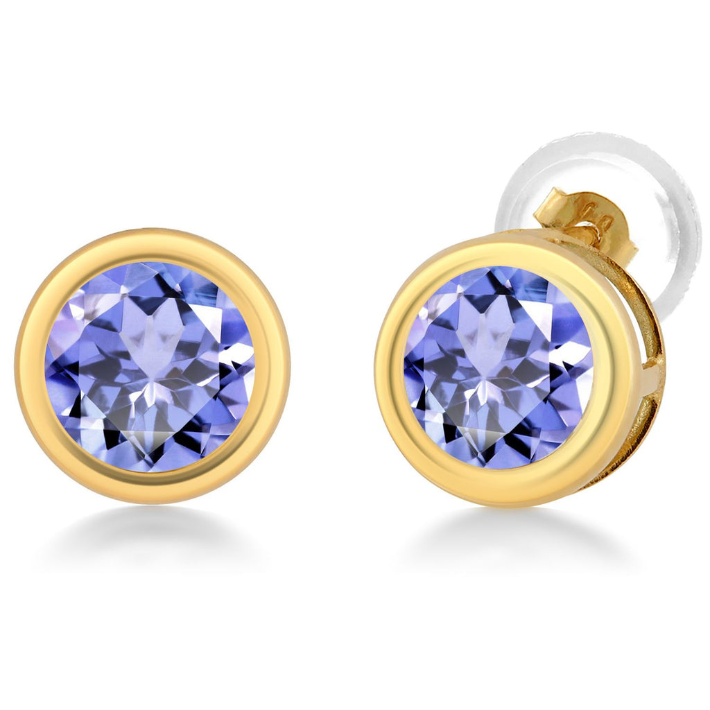 Tanzanite - December_Earrings in 14K Yellow Gold