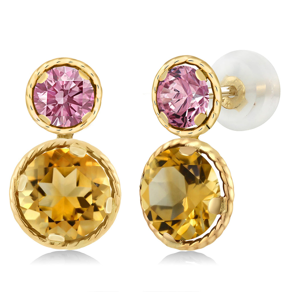 Citrine - November_Earrings in 14K Yellow Gold