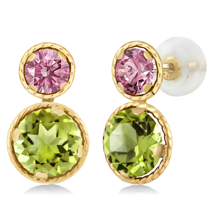 Peridot - August_Earrings in 14K Yellow Gold