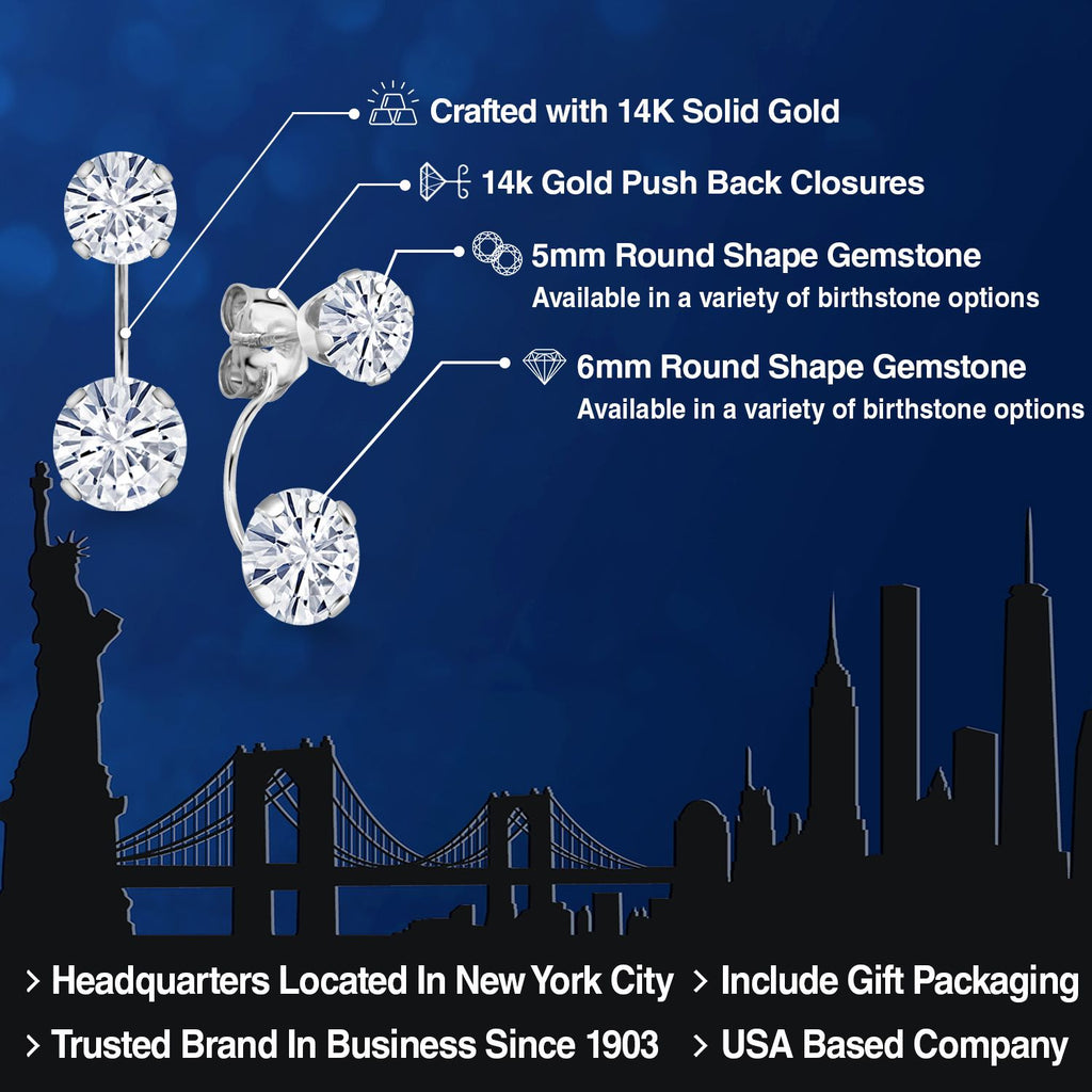 Near Colorless (GH)_Earrings in 14K White Gold