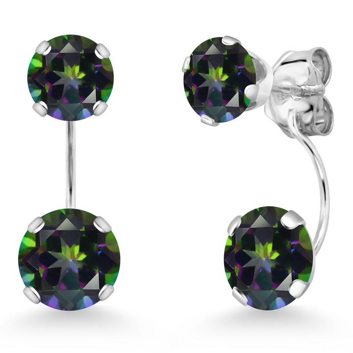 Green Mystic Topaz_Earrings in 14K White Gold