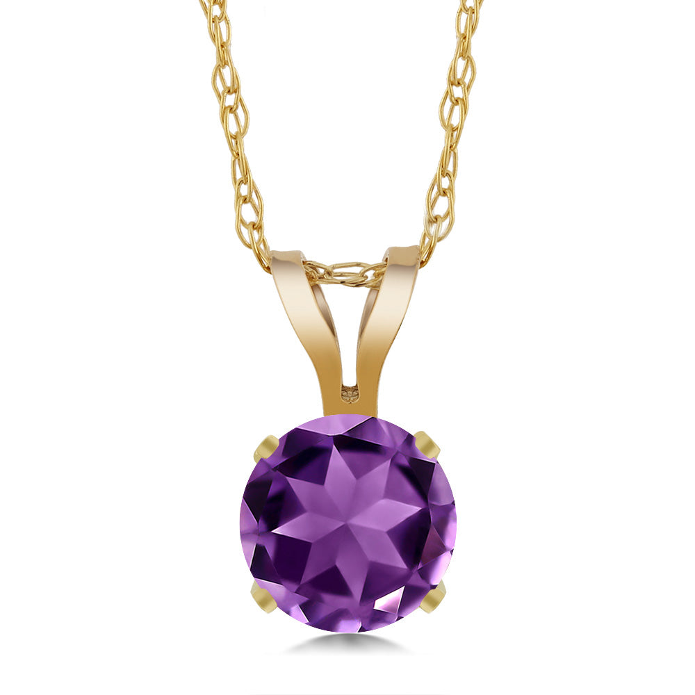 Amethyst - February_14K Yellow Gold_Pendant in 14K Yellow Gold