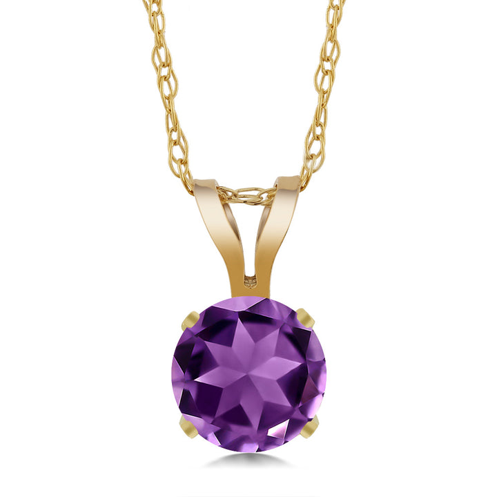 Amethyst - February_14K Yellow Gold_Pendant in 14K Yellow Gold