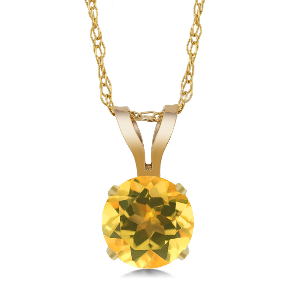 Citrine - November_14K Yellow Gold_Pendant in 14K Yellow Gold