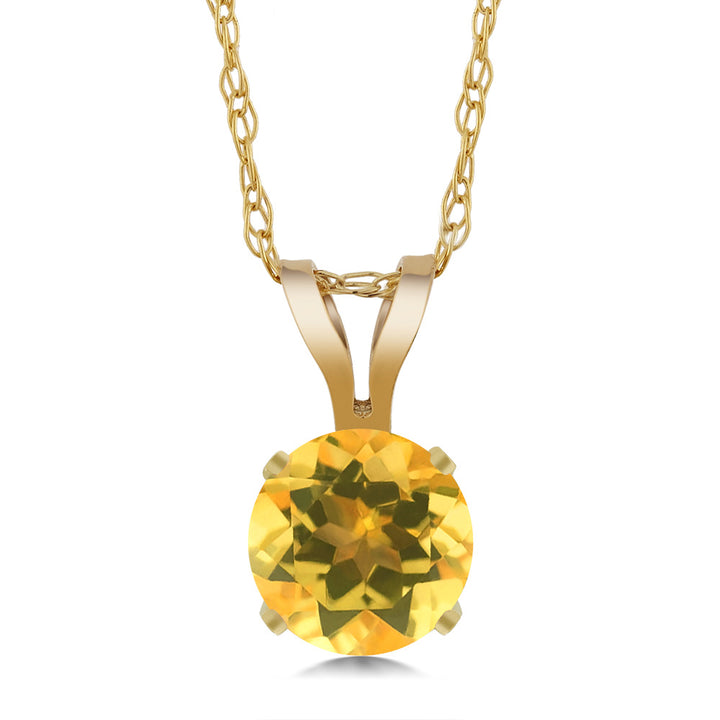 Citrine - November_14K Yellow Gold_Pendant in 14K Yellow Gold