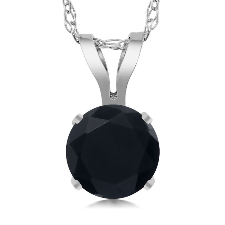 Onyx - December_14K White Gold_Pendant in 14K White Gold