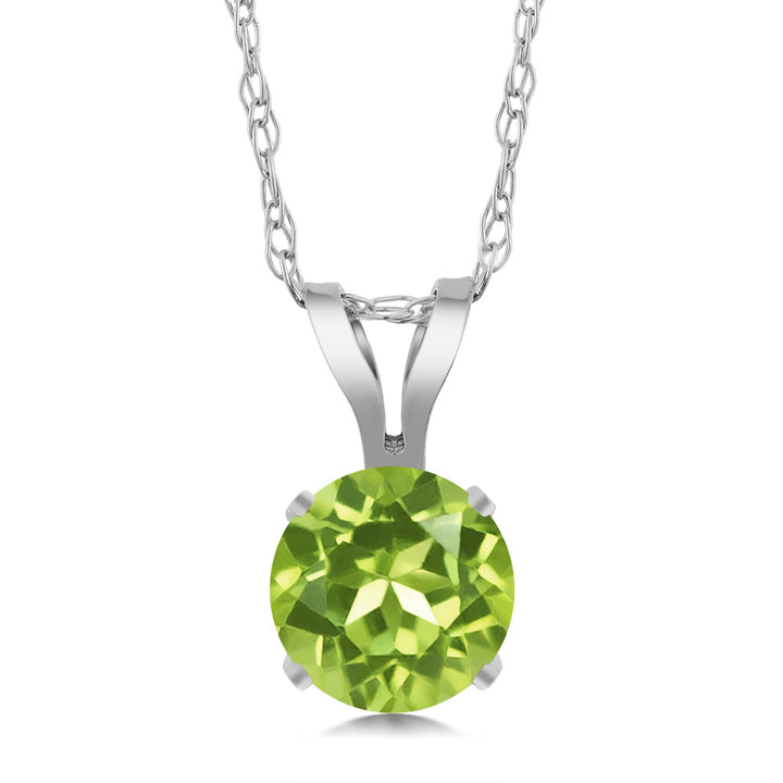 Peridot - August_14K White Gold_Pendant in 14K White Gold