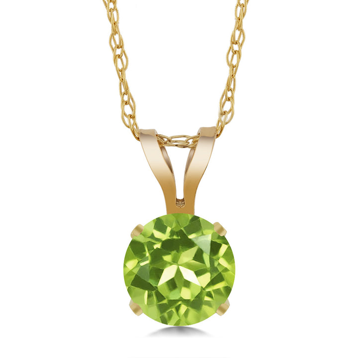 Peridot - August_14K Yellow Gold_Pendant in 14K Yellow Gold