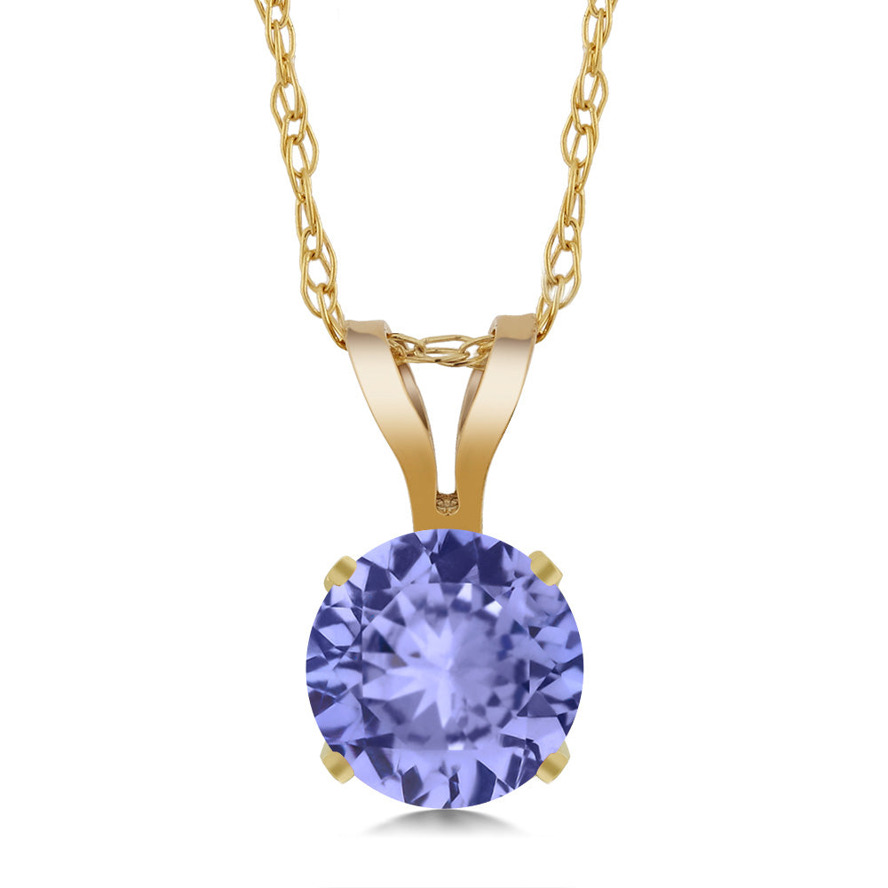 Tanzanite - December_14K Yellow Gold_Pendant in 14K Yellow Gold