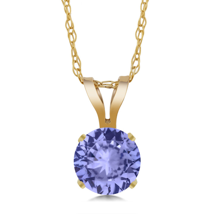 Tanzanite - December_14K Yellow Gold_Pendant in 14K Yellow Gold