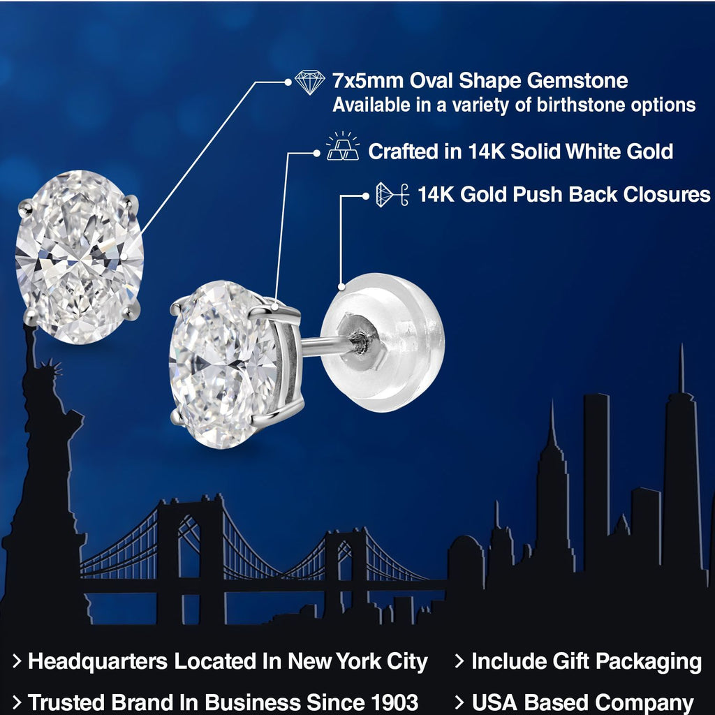 Earrings in 14K White Gold