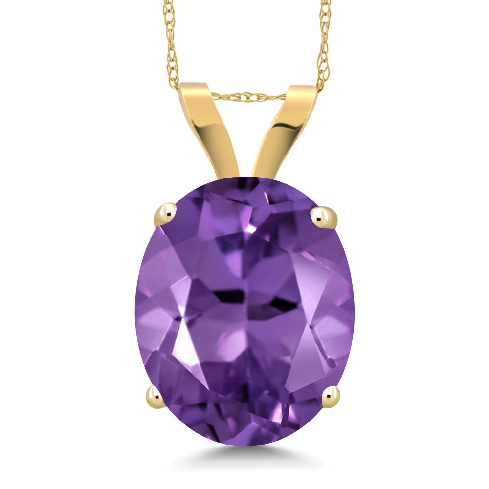 Amethyst_Pendant in 14K Yellow Gold