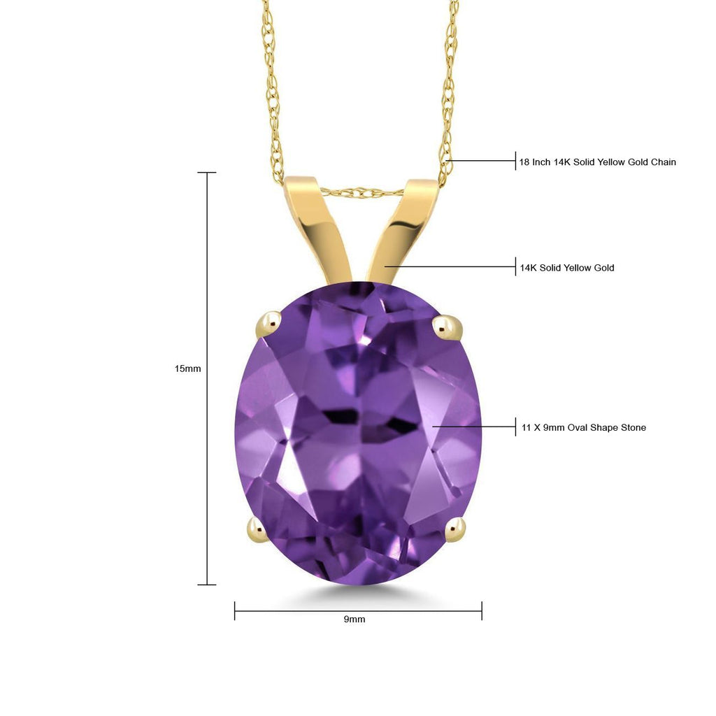 Amethyst_Pendant in 14K Yellow Gold