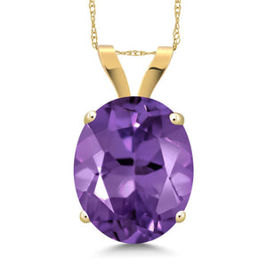 Amethyst_Pendant in 14K Yellow Gold