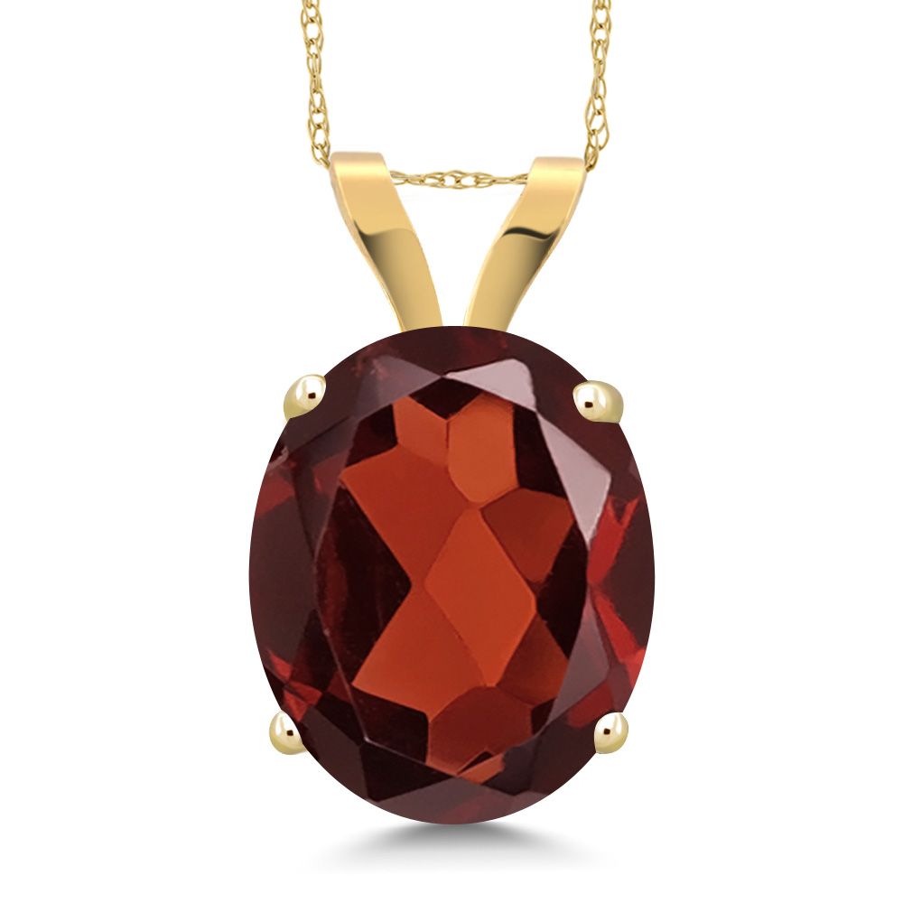 Garnet - January_Pendant in 14K Yellow Gold