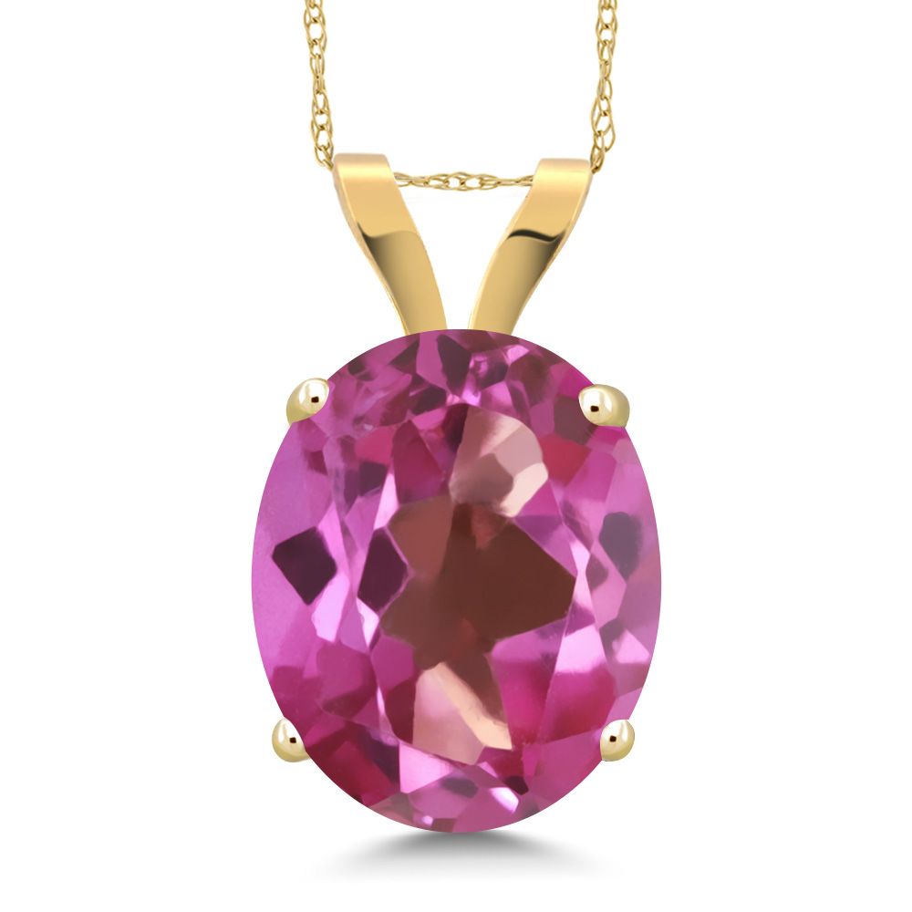 Pink Mystic Topaz_Pendant in 14K Yellow Gold