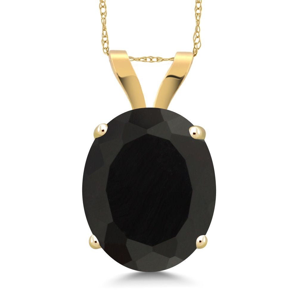 Onyx - December_Pendant in 14K Yellow Gold