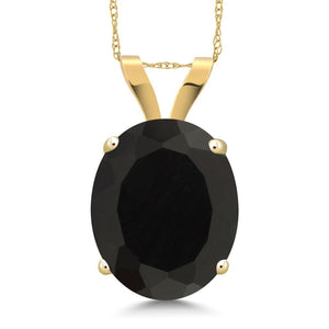 Onyx - December_Pendant in 14K Yellow Gold