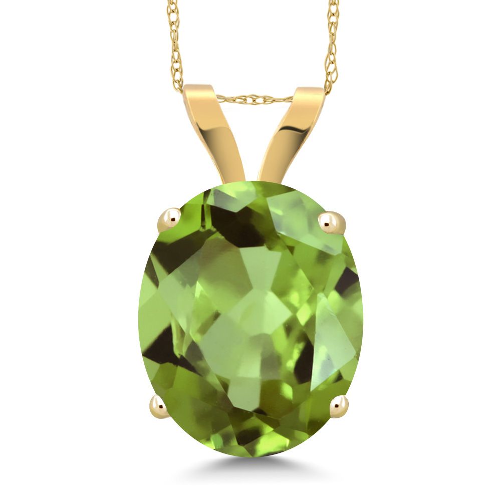 Peridot - August_Pendant in 14K Yellow Gold