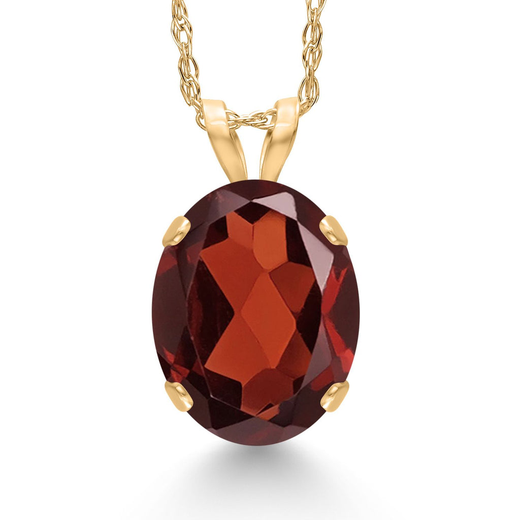 Garnet - January_Pendant in 14K Yellow Gold