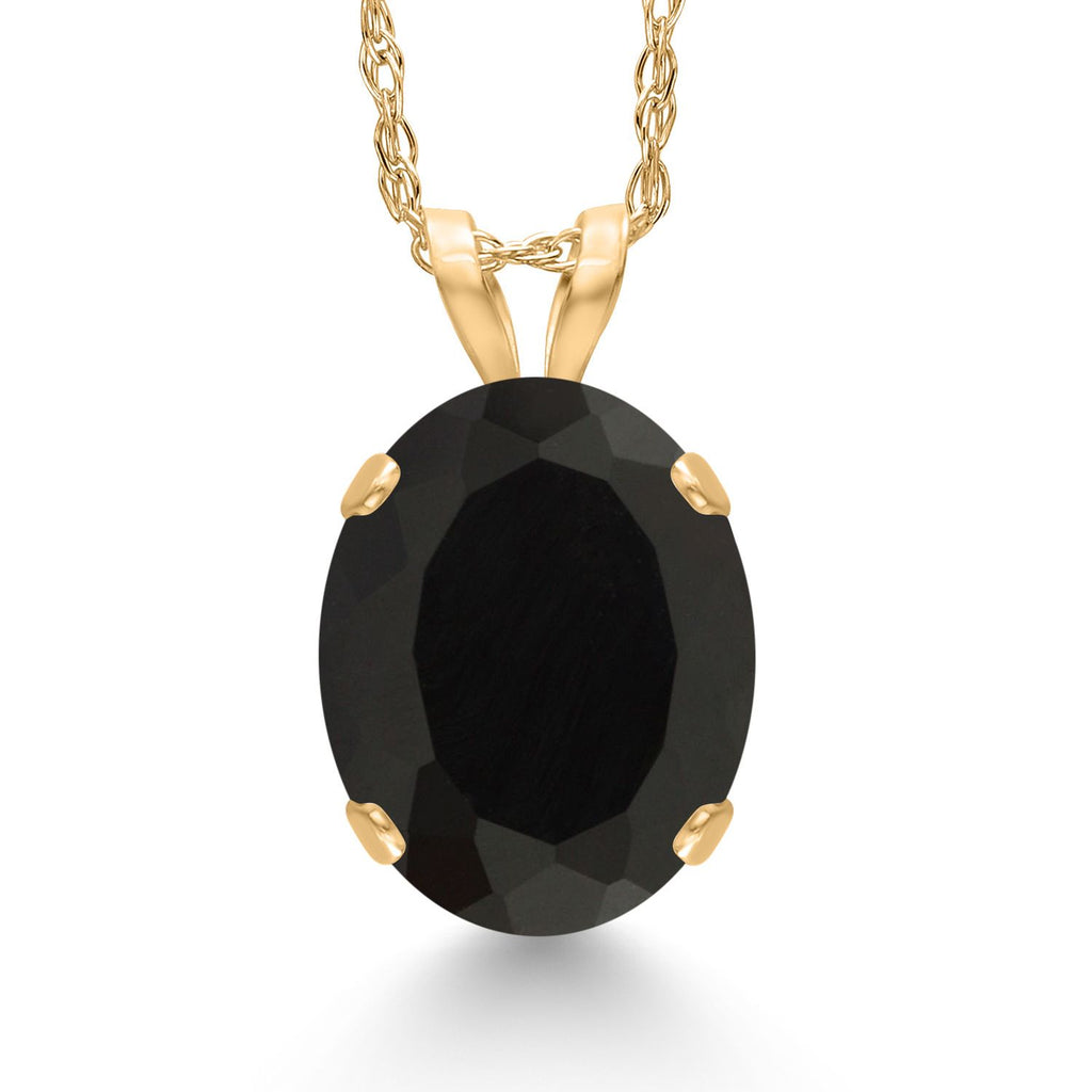 Onyx - December_Pendant in 14K Yellow Gold