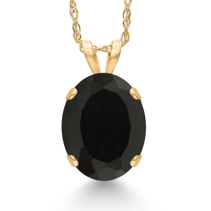 Onyx - December_Pendant in 14K Yellow Gold