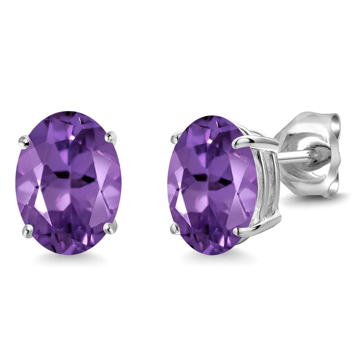 Amethyst - February_14K White Gold_Earrings in 14K White Gold