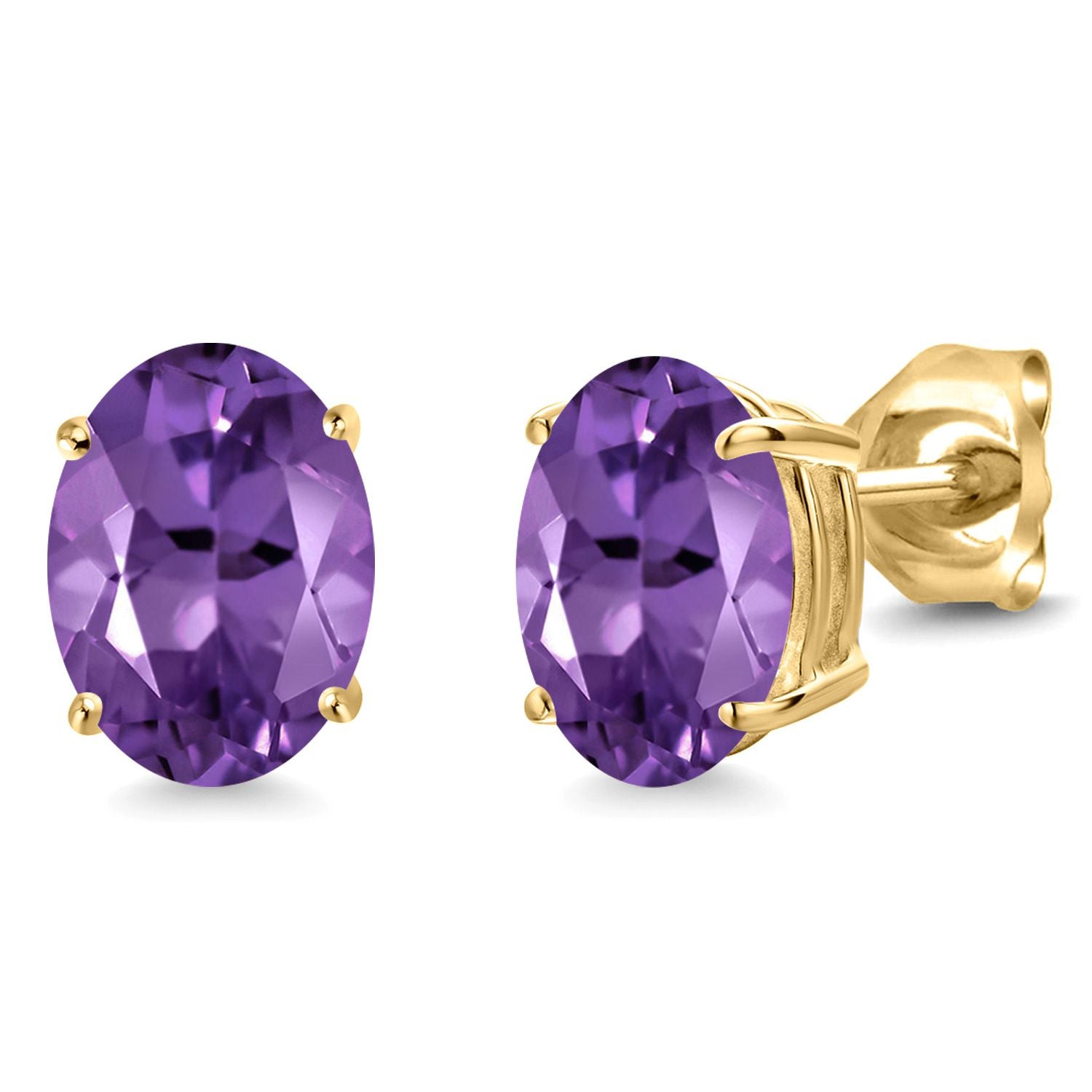 Amethyst - February_14K Yellow Gold_Earrings in 14K Yellow Gold